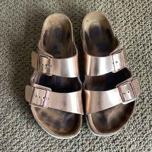 Birkenstock Rose Gold Arizona Sandals